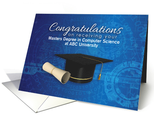 Illustrated Congratulations Masters in Computer Science... (1752692)