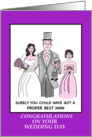 The Best Man Wedding Congratulations card