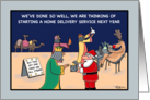 Santas First Christmas Market Three Wise Men Purchasing Gifts card