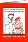 Santa Tries The Snowman Diet at Christmas card