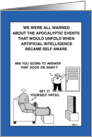Artificial Intelligence Warning Birthday card