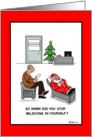 I Believe In Father Christmas card