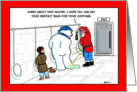 Snowman Takes a Toilet Break card