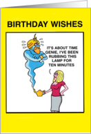 Birthday Wishes with the Genie of the lamp card