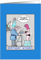 Birthday Wish Granted for Old Man as Lady’s Clothes Fall Off card