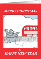 The Flashing Snowman card