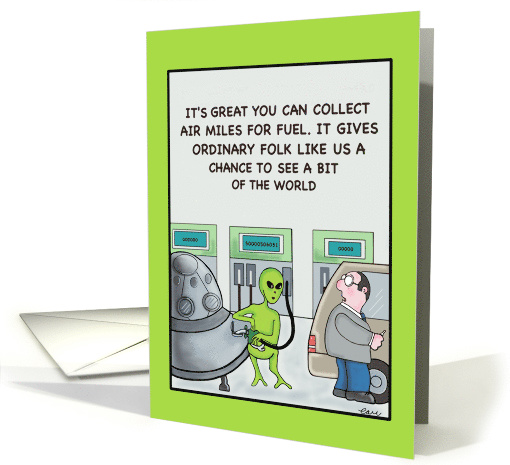 The Alien Visit Birthday Humour card (1485872)