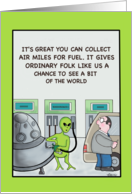 The Alien Visit Birthday Humour card