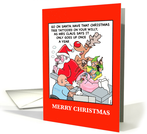 Santa and His Crew Get Into The Spirit of Christmas card (1587860)