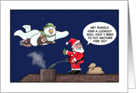 A Night on the Tiles With Santa at Christmas card
