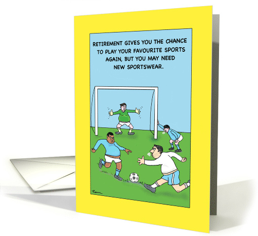Retirement Congratulations Favourite (UK spelling) Sport Soccer card
