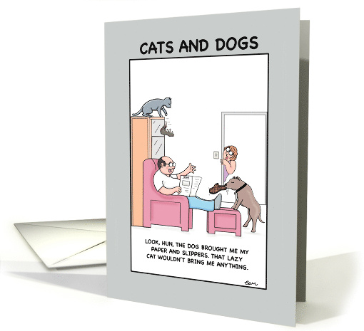 The Funny Side of Cats and Dogs Birthday card (1637762)