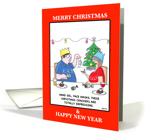 Couple Pull a Disappointing Covid Christmas Cracker card (1654362)