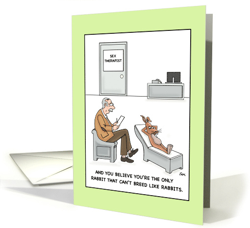 Sex Therapist Helps Rabbit Struggling to Breed Birthday card (1679316)
