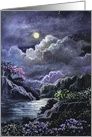 Encouragement Moon Illuminating Nighttime Landscape Spiritual Strength card