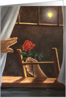 Love and Romance on Valentine’s Day, Acrylic Painting, Midnight Romanc card