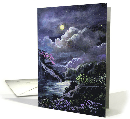 Encouragement Moon Illuminating Nighttime Landscape... (1628260)