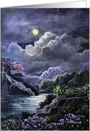 Encouragement Moon Illuminating Nighttime Landscape Spiritual Strength card