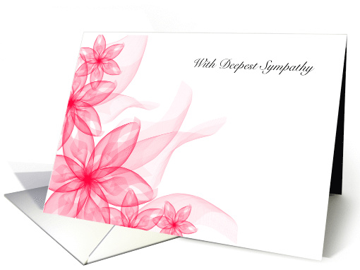 With Deepest Sympathy on loss of Spouse, Red Flowers card (1440782)
