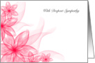 With Deepest Sympathy on loss of Spouse, Red Flowers card
