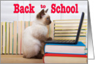 Smart kitten back to school card