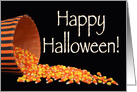 Happy Halloween Bucket of Candy Corn card