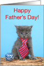 Grown up kitten Happy Father’s Day card