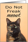 Do Not Freak Meowt Halloween Tortoiseshell Cat card