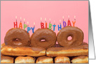 Donut cake Happy Birthday card