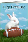 Football Bunny Happy Father’s Day card