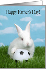 Soccer Bunny Happy Father’s Day card