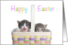 Kitten Duo Happy Easter card