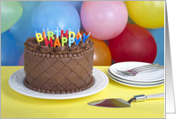 Happy Birthday Chocolate Cake card