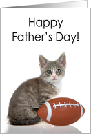 Football kitten happy Father’s Day Dad card