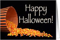 Happy Halloween Bucket of Candy Corn card