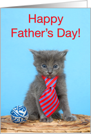 Grown up kitten Happy Father’s Day card