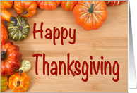 Autumn Harvest pumpkins Happy Thanksgiving card