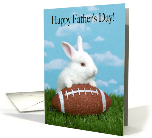 Football Bunny Happy Father's Day card (1565558)