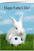 Soccer Bunny Happy Father’s Day card