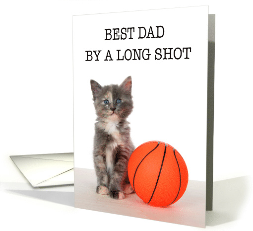 Basketball kitten Happy Father's Day card (1570704)