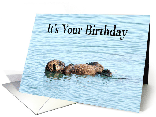Adorable Otter Happy Birthday card (1598144)