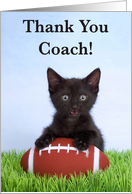 Kitten Thank You Football Coach card