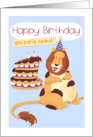 Happy Birthday you party animal! card