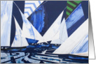 Sailing a Nautical Themed Abstract Painting card