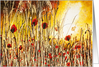 Poppies in a Cornfield Blank Card