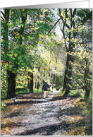 Woodland Scene oil painting card
