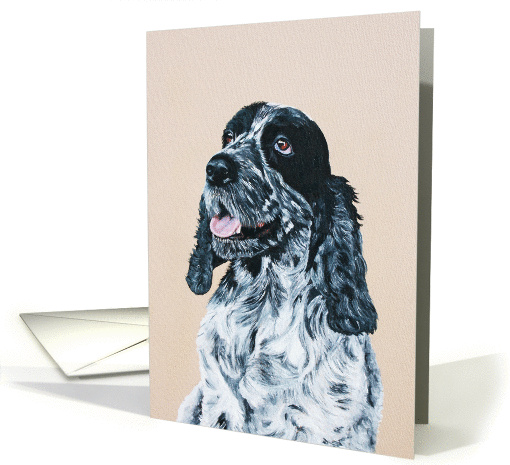 Oil painting of Spaniel card (1443144)