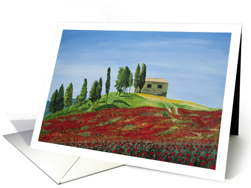 Acrylic Painting of Tuscan Scene card (1444242)
