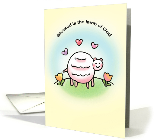 Blessed is the lamb of God, Easter Religious card (1469532)