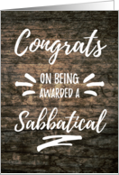 Congrats on your Sabbatical: Modern Informal card